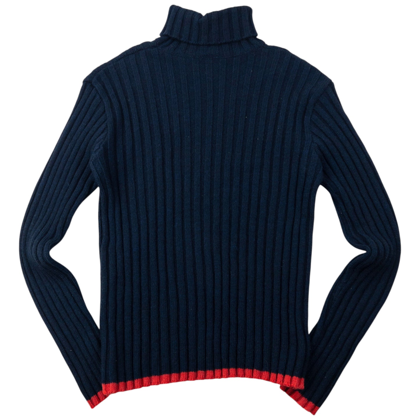 Vintage 2000s Dolce & Gabbana Ribbed Knit Turtleneck Jumper Womens Size S