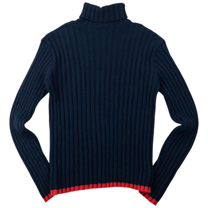 Vintage 2000s Dolce & Gabbana Ribbed Knit Turtleneck Jumper Womens Size S