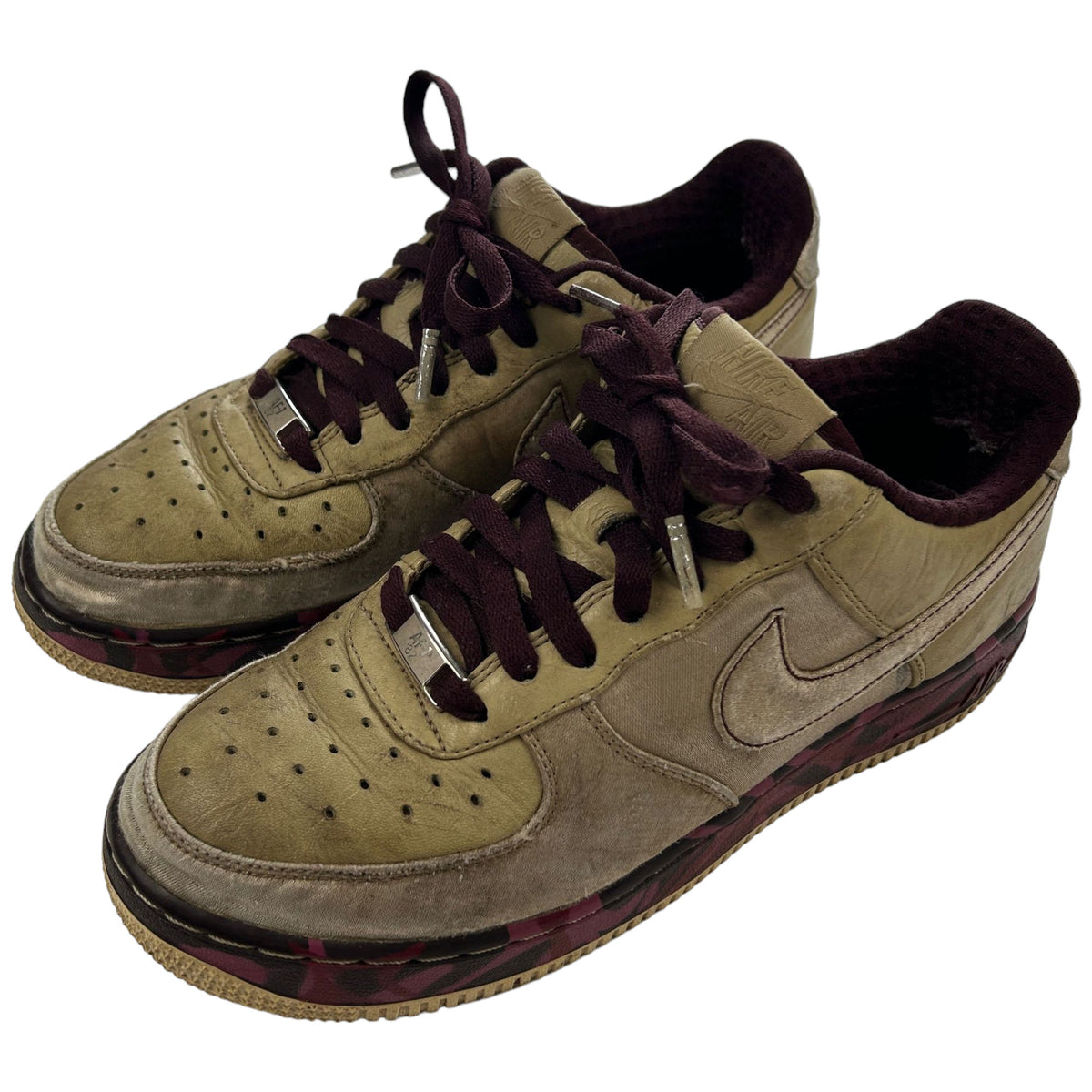 Vintage 2007 Nike AIR Force 1 Premium Tweed Shoes Size 5