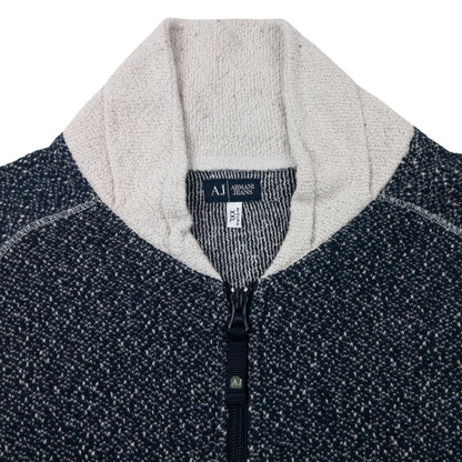 Vintage 2000s Armani Jeans Zip Up Hemp Jumper Womnes Size L