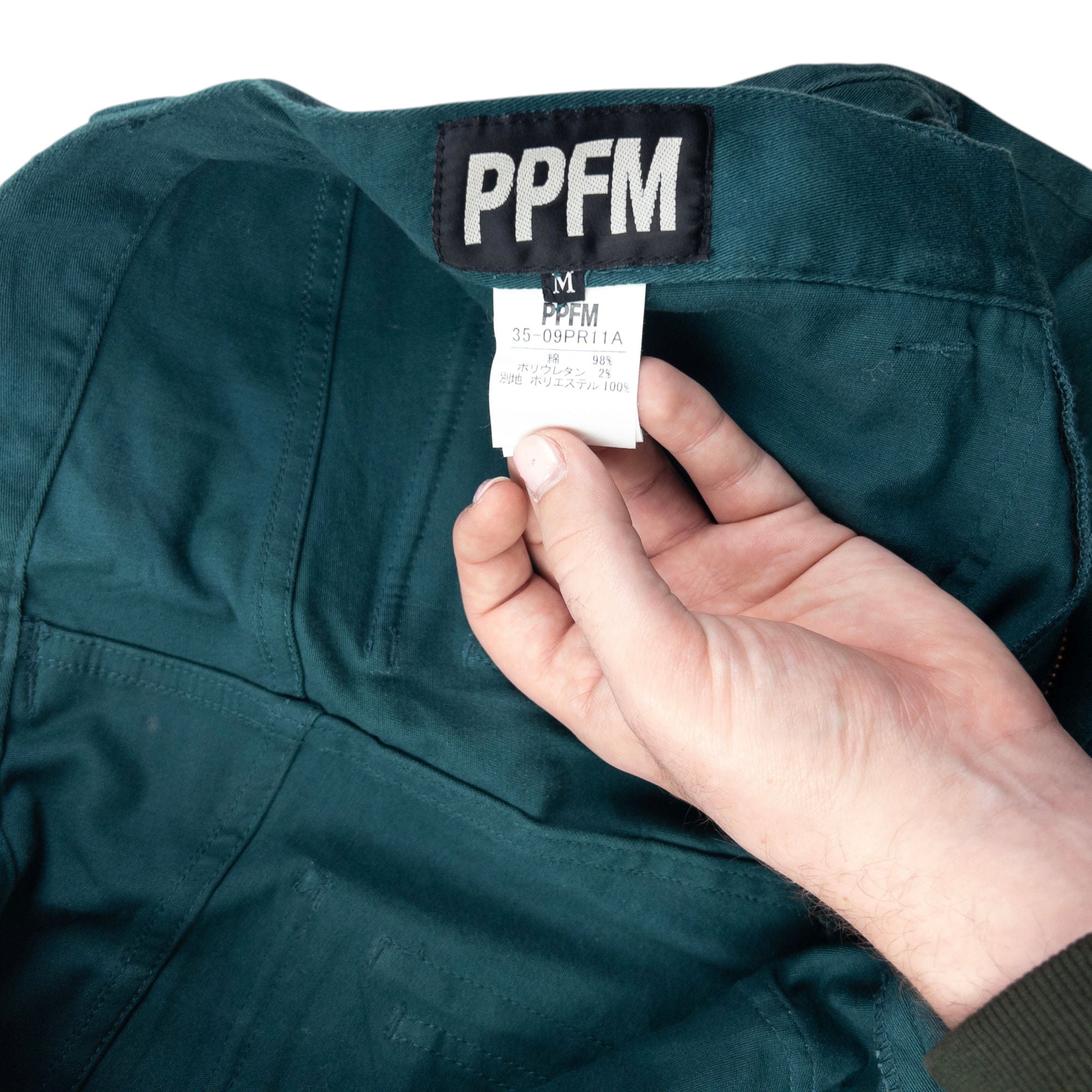 Vintage 2000s PPFM Curved Stacked Leg Cargo Trousers Size W31