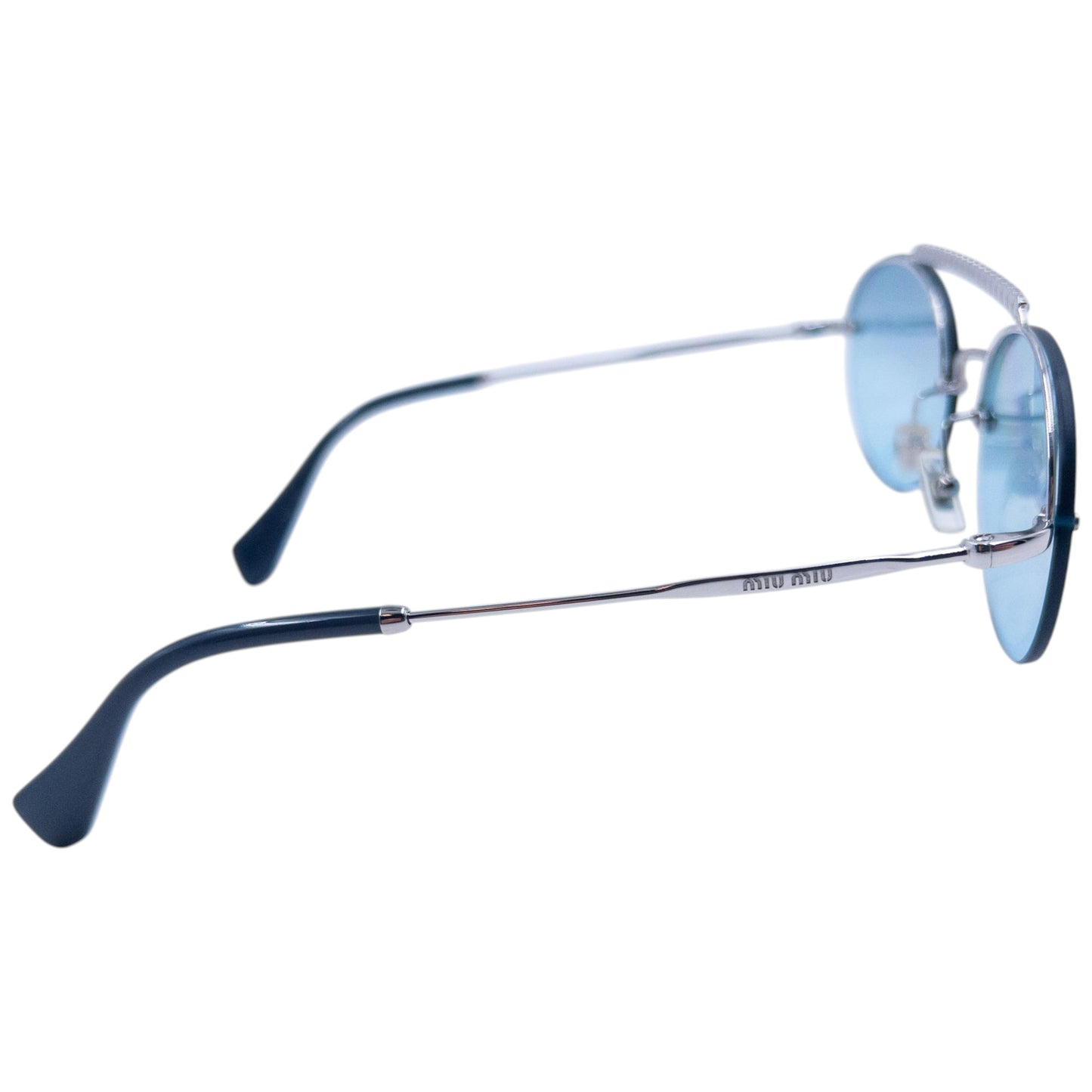 Miu Miu Bejewelled Rimless Sunglasses