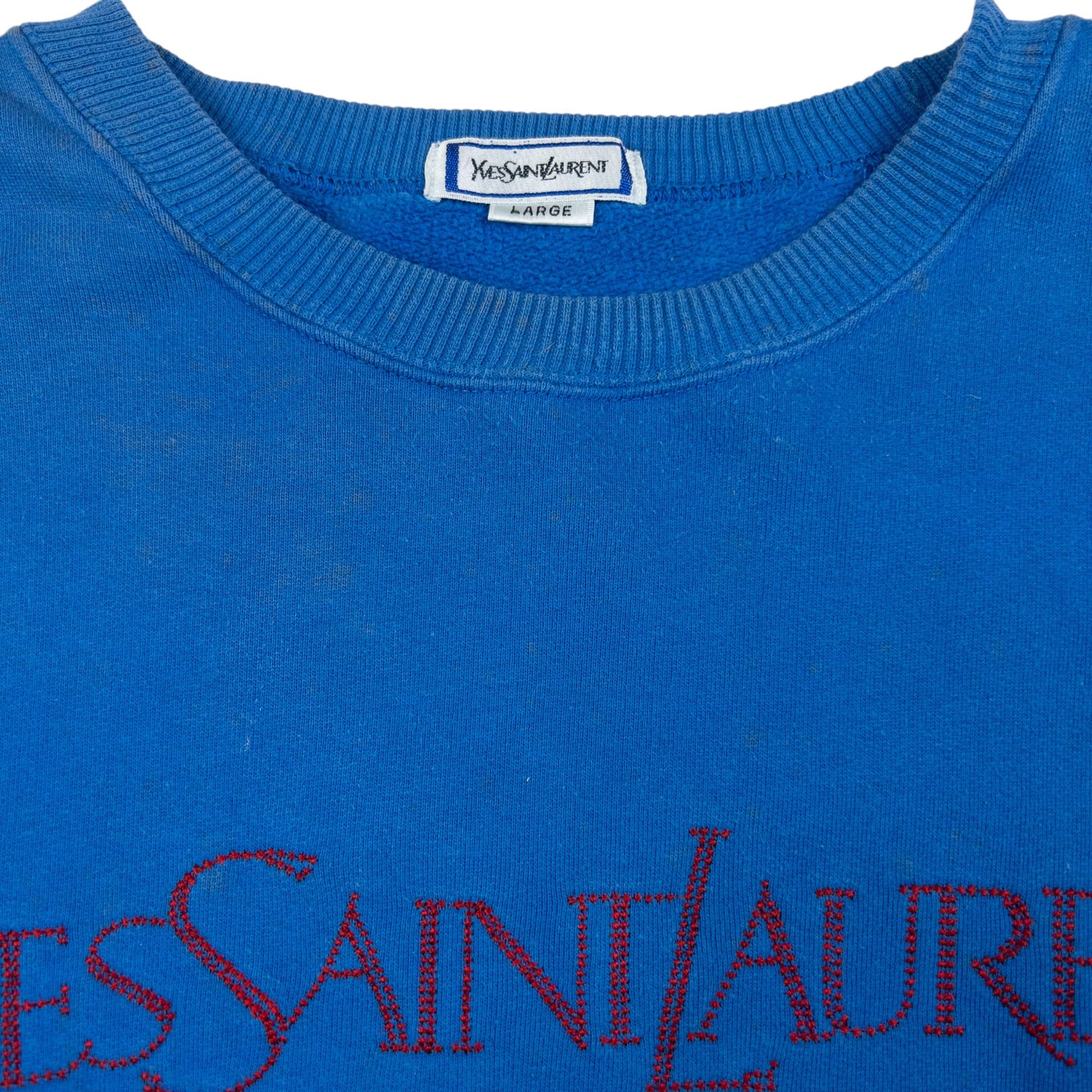 Vintage YSL Yves Saint Laurent Embroidered Sweatshirt Size M