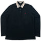 Vintage 2000s Burberry Nova Check Collar Long Sleeve Polo Shirt Womens Size XL