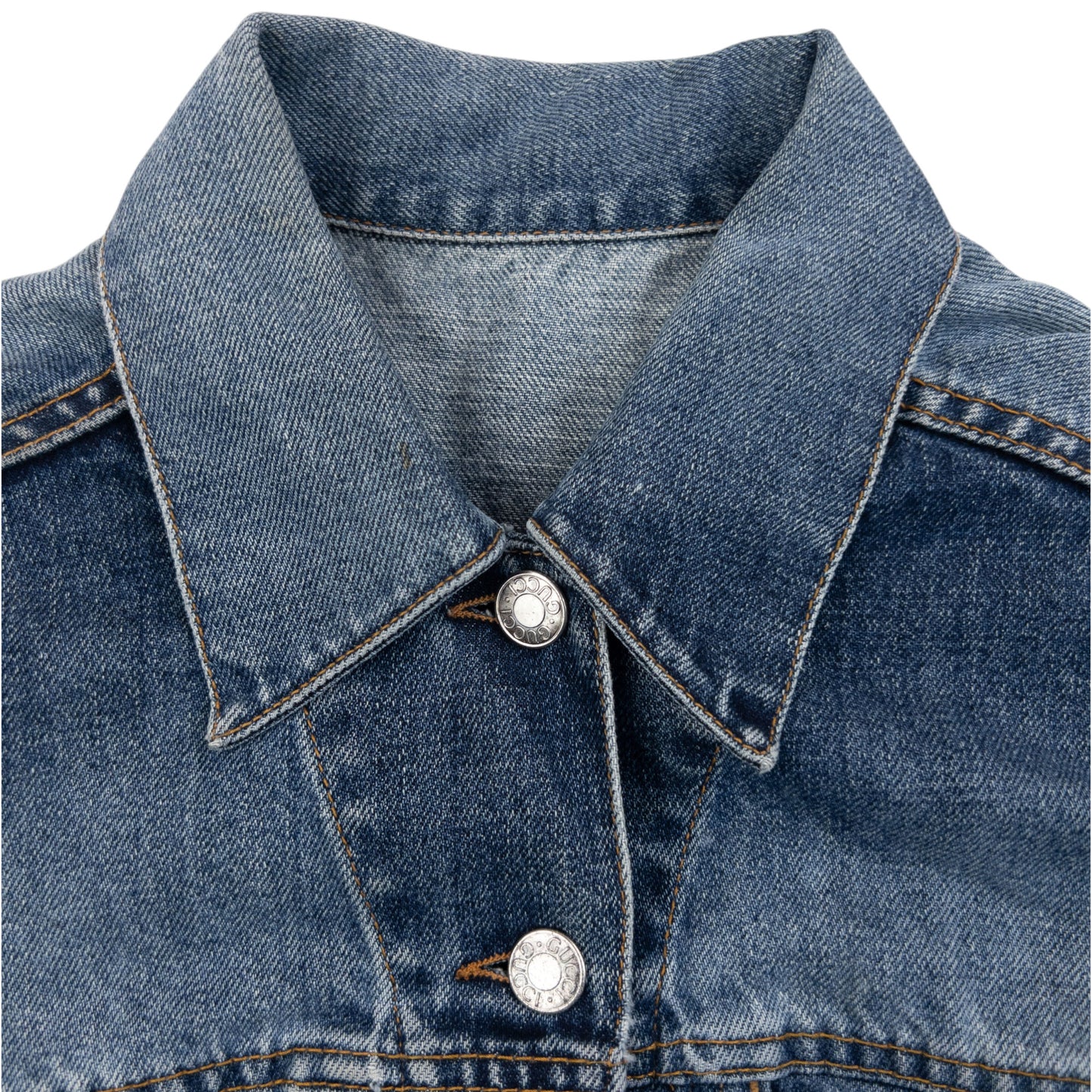Vintage 2000s Gucci By Tom Ford Button Up Denim Jacket Womens Size S