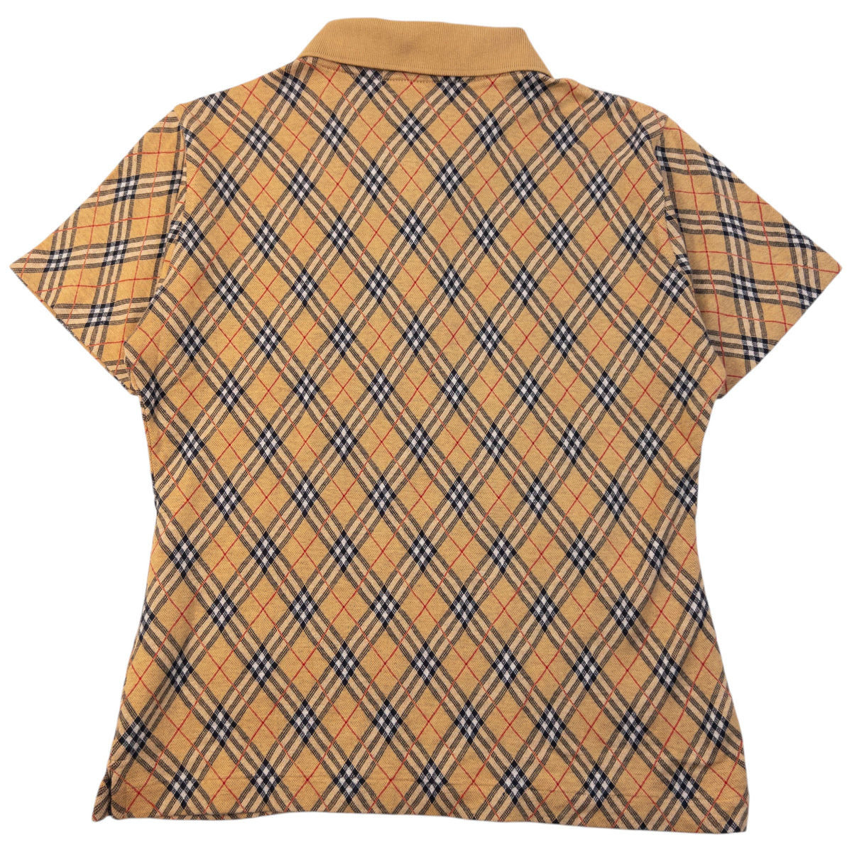 Vintage 90s Burberry Nova Check Polo Shirt Womens Size S