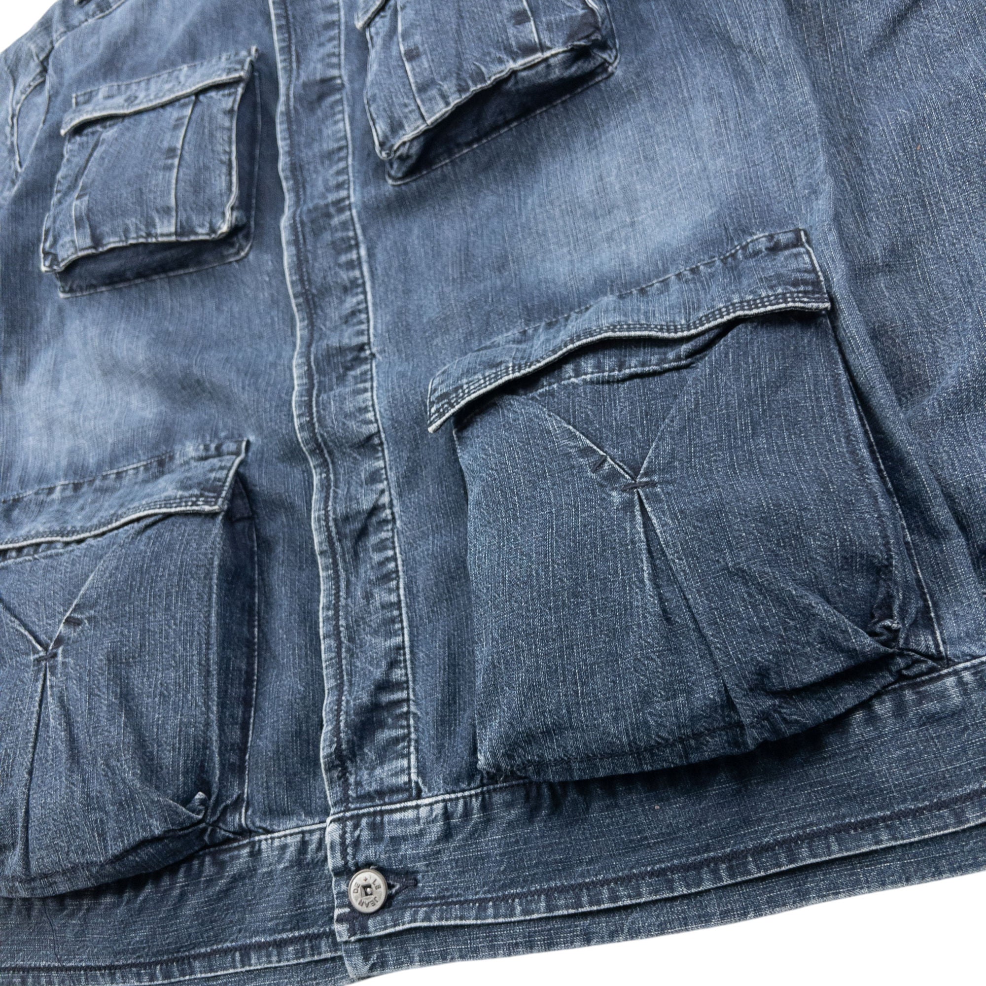 Vintage 2000s Marithe + Francois Girbaud Button Up Denim Jacket Size M