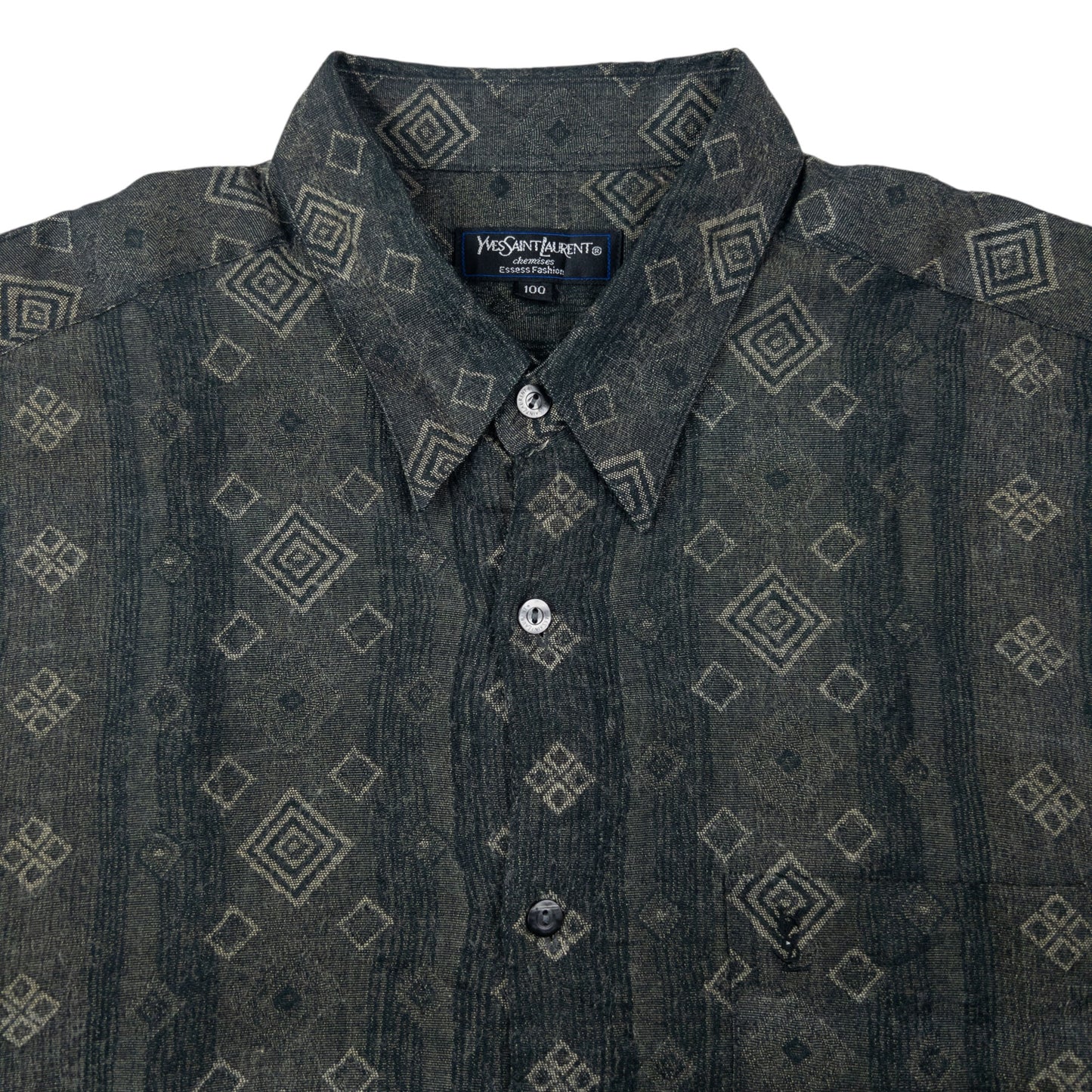 Vintage YSL Yves Saint Laurent Long Sleeve Button Up Shirt Size L