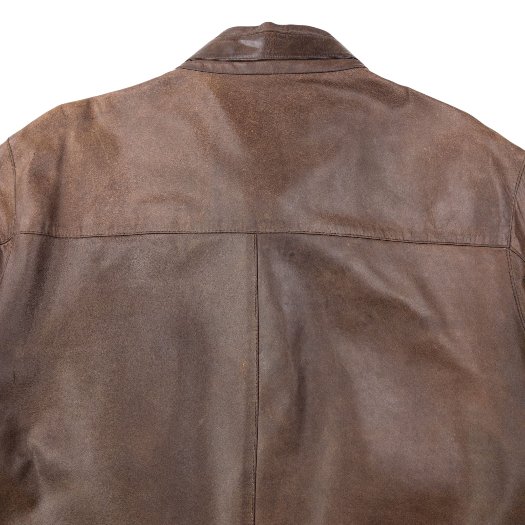 Vintage 2000s Burberry Zip Up Leather Jacket Size M