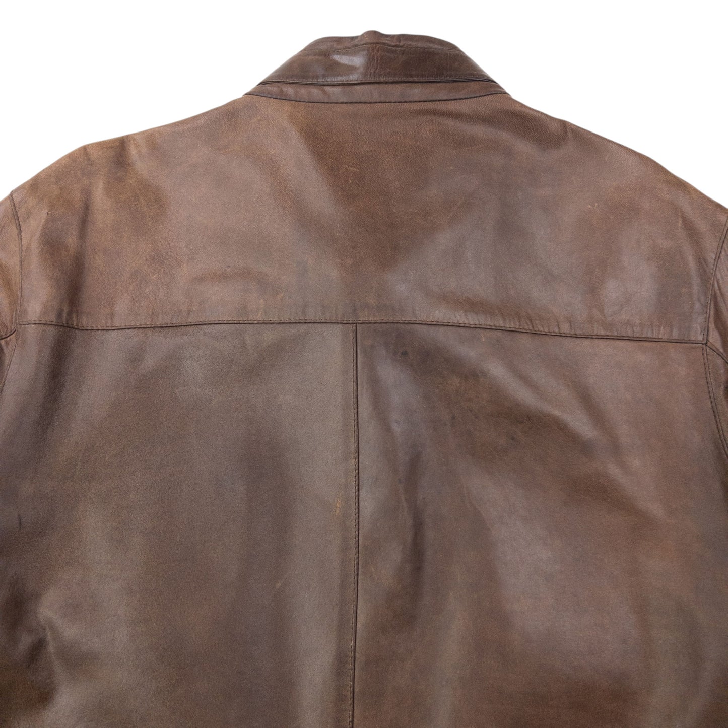 Vintage 2000s Burberry Zip Up Leather Jacket Size M