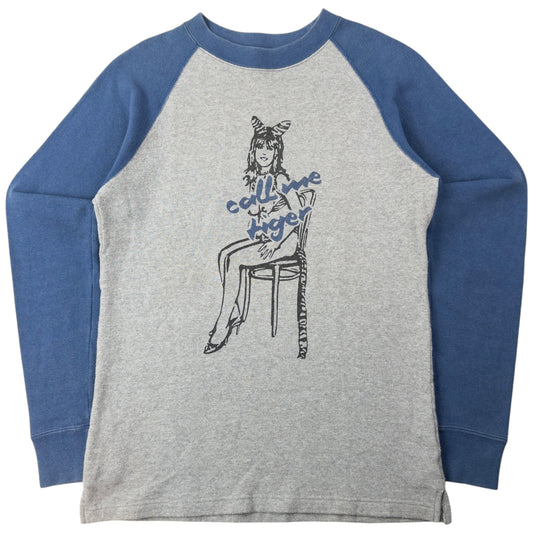 Vintage Hysteric Glamour Call Me Tiger Graphic Sweatshirt Womens Size M