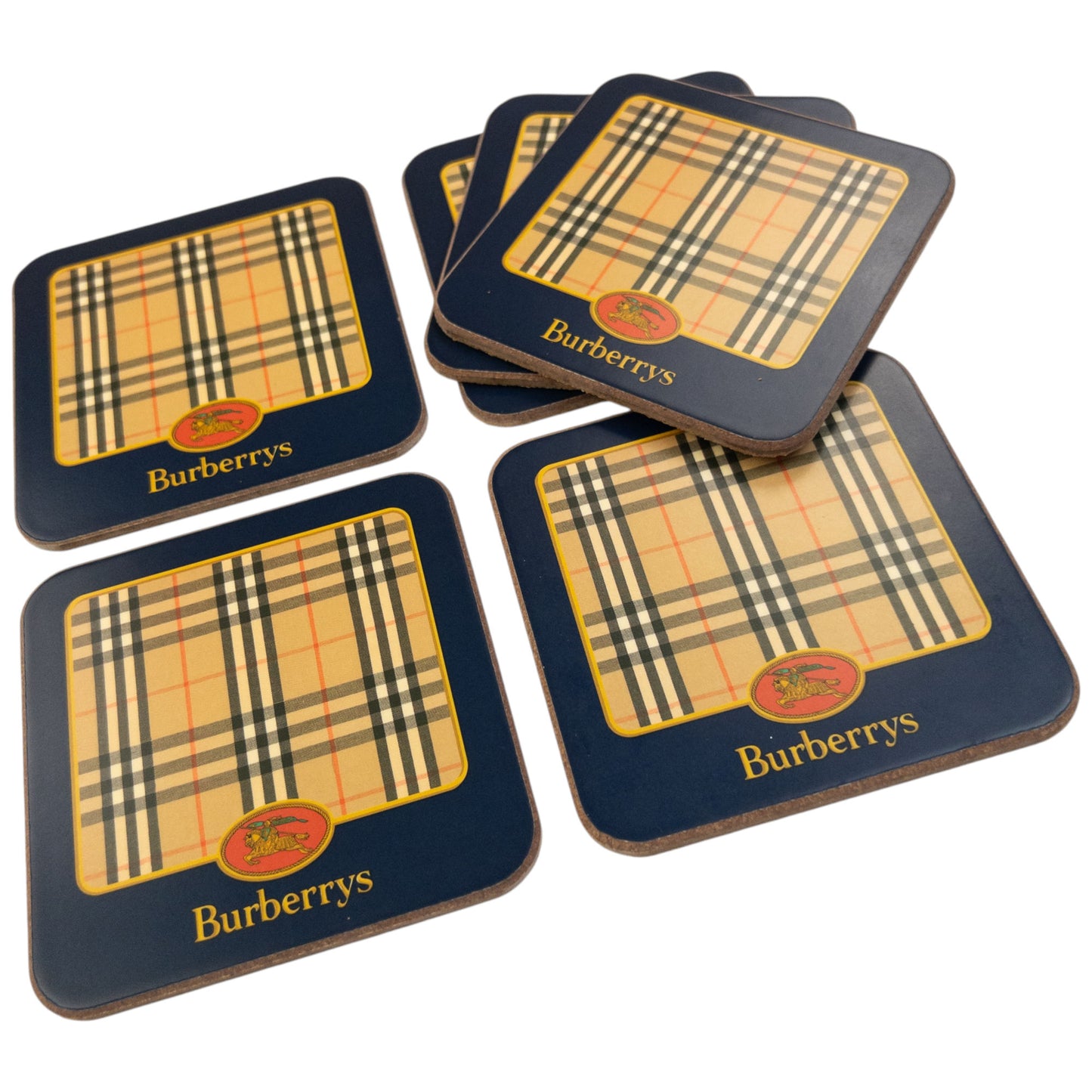 Vintage 90s Burberry Nova Check Coasters
