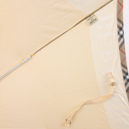 Vintage 90s Burberry Nova Check Trim Umbrella