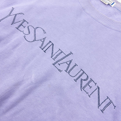 Vintage 80s YSL Yves Saint Laurent Embroidered Sweatshirt Size L