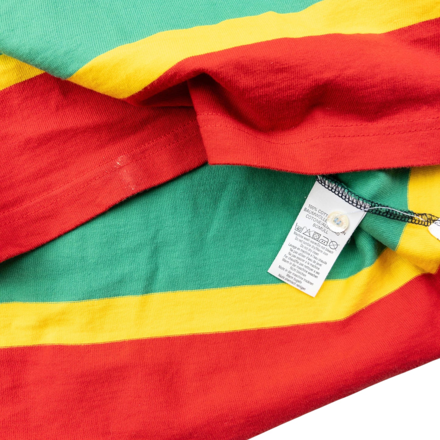 Vintage 90s Burberry Striped Long Sleeve Polo Shirt Size M