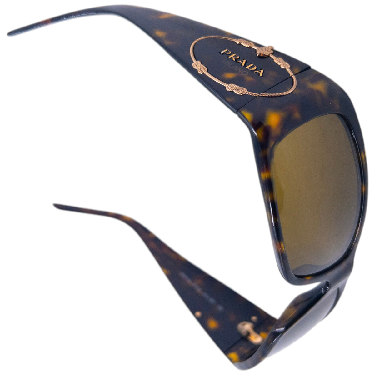 Vintage 2000s Prada Tortoise Shell Crest Sunglasses