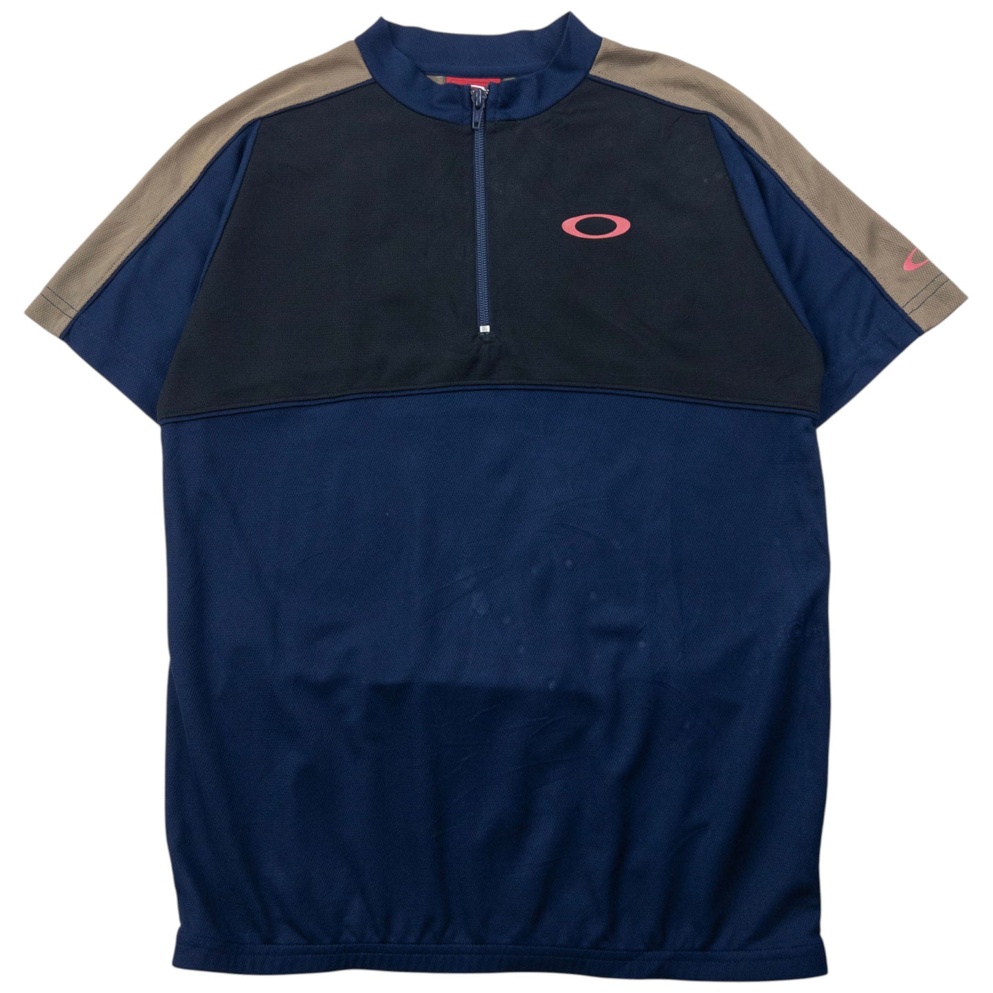 Vintage Oakley Q Zip Cycling T Shirt Size S