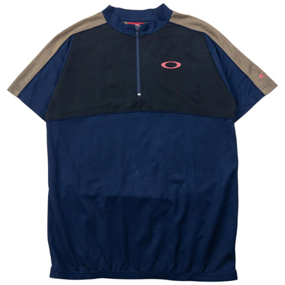 Vintage Oakley Q Zip Cycling T Shirt Size S