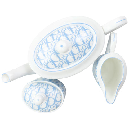 Vintage 2000s Dior Monogram Fine Bone China Tea Set