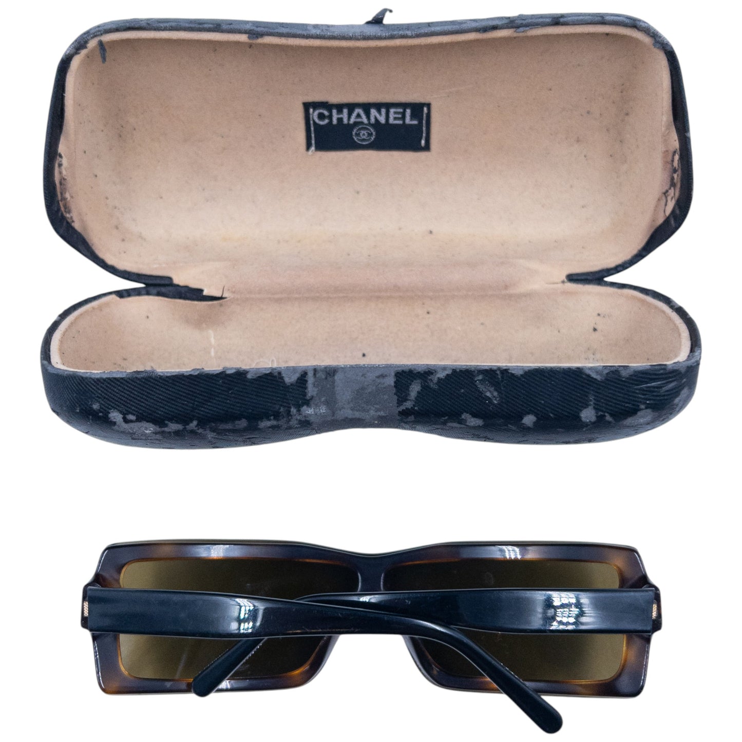 Vintage Chanel Layered Tortoise Shell Sunglasses