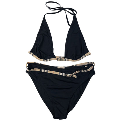 Vintage 2000s Burberry Nova Check Trim Bikini Set Womens Size L
