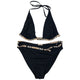 Vintage 2000s Burberry Nova Check Trim Bikini Set Womens Size L