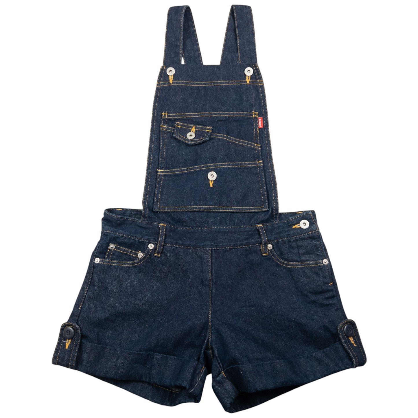 Vintage Stussy Embroidered Denim Short Dungarees Womens Size M