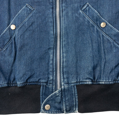 Vintage 90s PPFM Zip Up Denim Jacket Size M