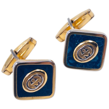Vintage 80s Gucci Marble Pattern Cufflinks