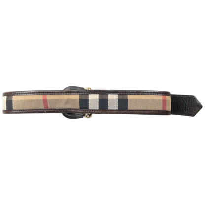 Vintage 2000s Burberry Nova Check Leather Belt Size S
