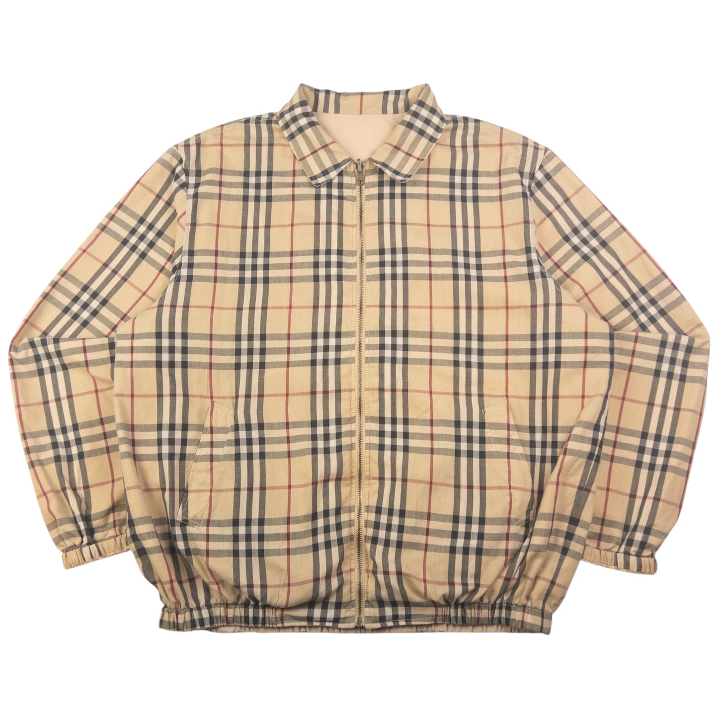 Vintage Burberry Nova Check Reversible Zip Up Jacket Size L