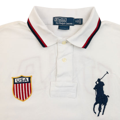 Vintage 90s Polo Ralph Lauren USA Polo Shirt Size M
