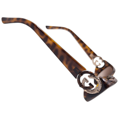 Vintage 2000s Gucci Diamanté Tortoise Shell Sunglasses