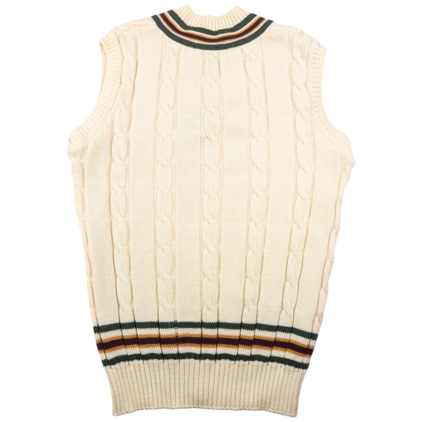 Vintage Burberry Wool Cable Knit Sweater Vest Size M