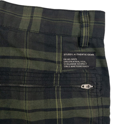 Vintage Stussy Checkered Mutli Pocket Cargo Trousers Size W32