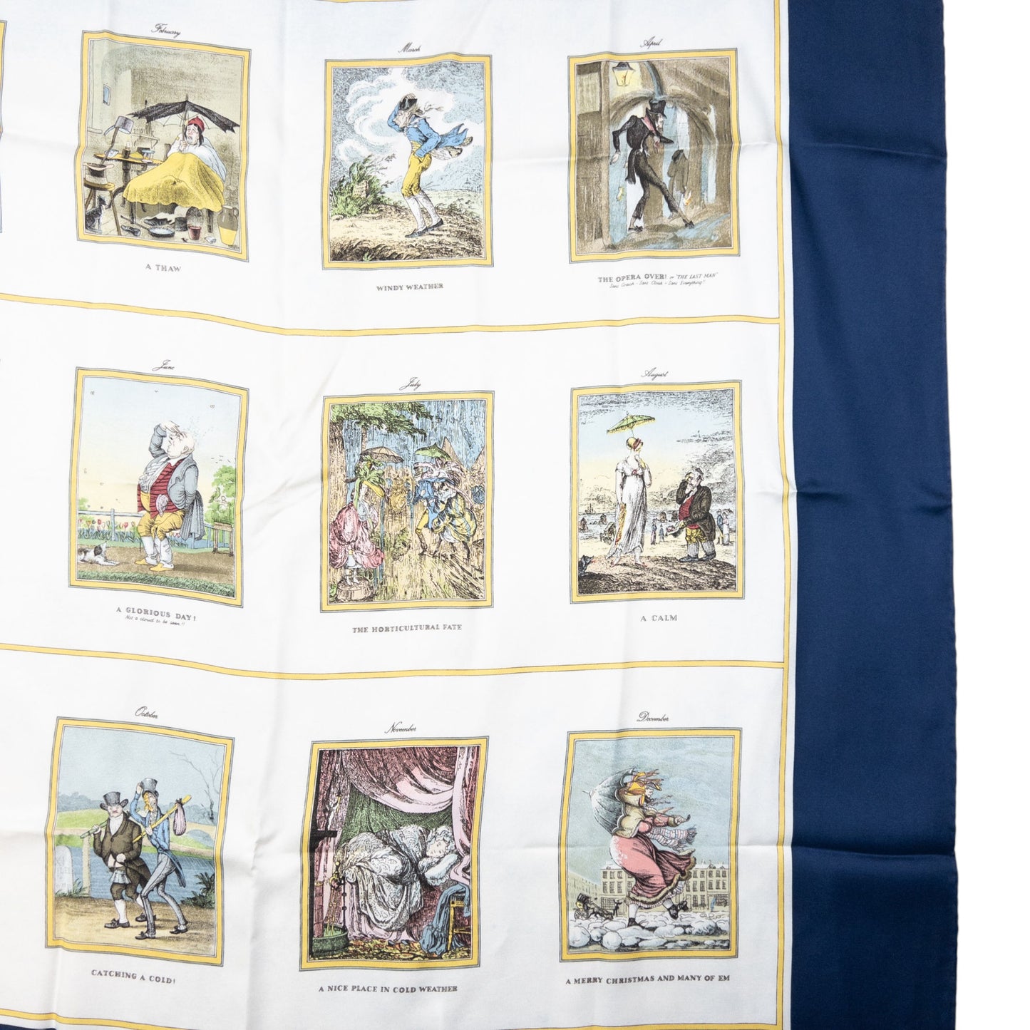 Vintage Burberry Diary Golden Jubilee Silk Scarf