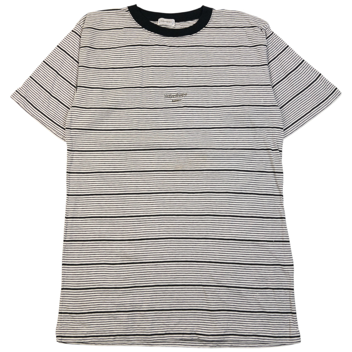 Vintage 80s YSL Yves Saint Laurent Striped T Shirt Size S
