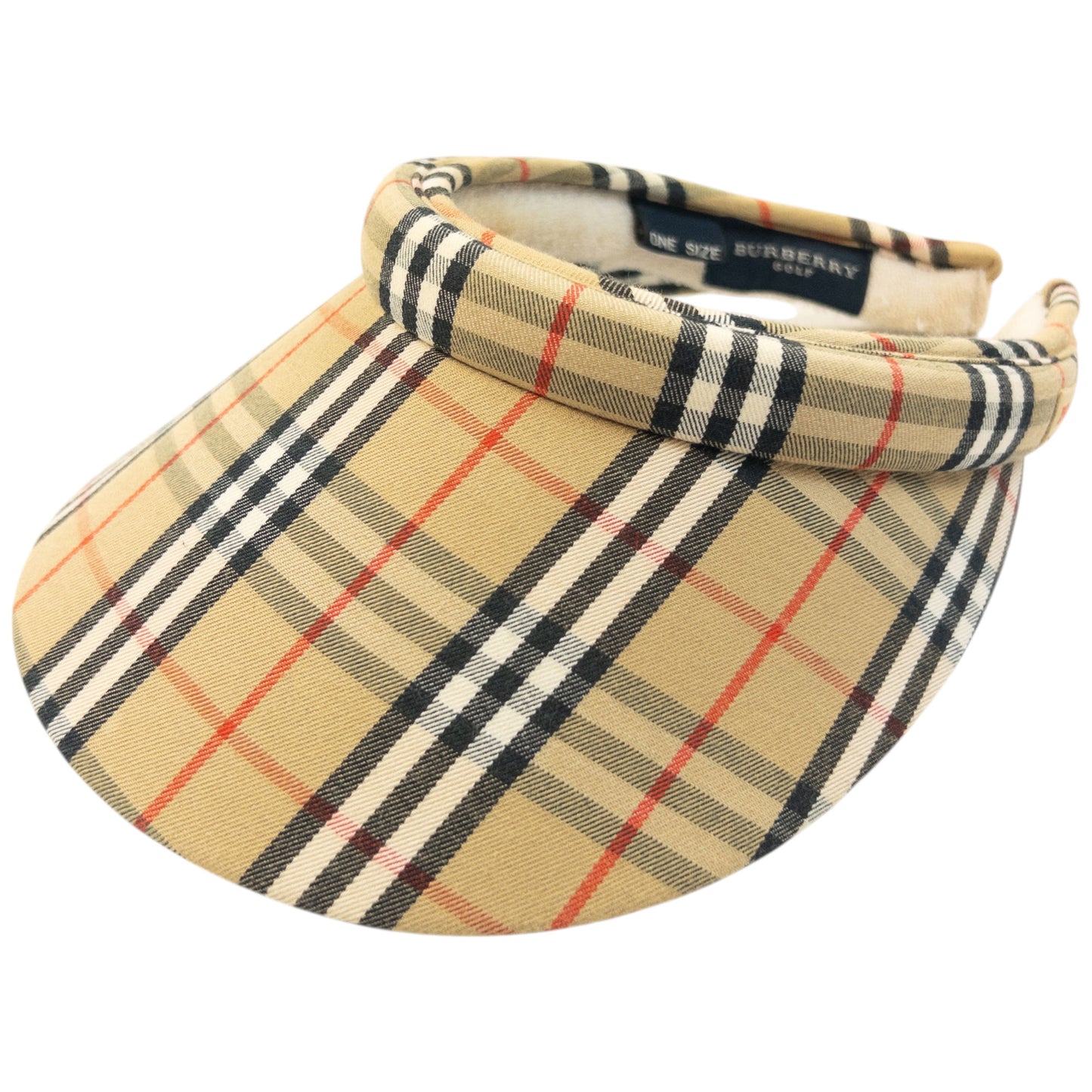 Vintage 2000s Burberry Nova Check Visor Hat Headband
