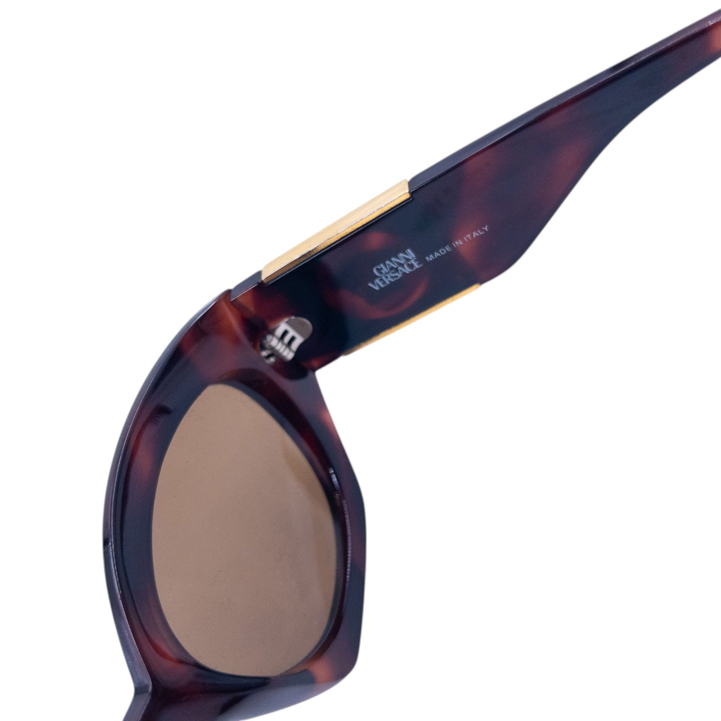 Vintage 90s Gianni Versace Tortoise Shell Medusa Sunglasses