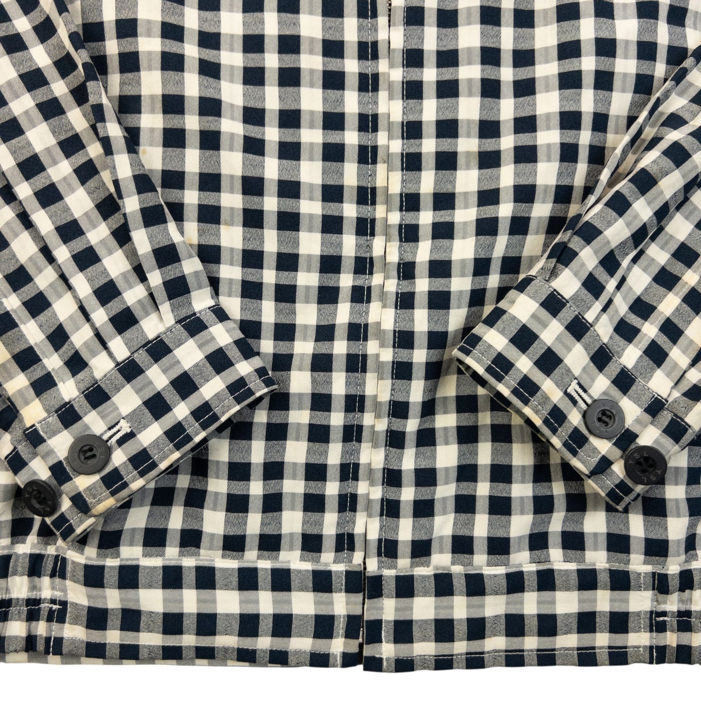 Vintage 90s YSL Yves Saint Laurent Checkered Harrington Jacket Size M