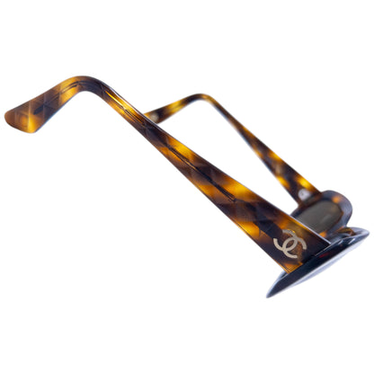 Vintage 2000s Chanel Embossed Tortoise Shell Sunglasses