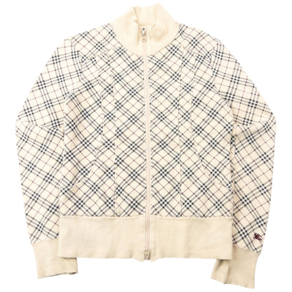Vintage 2000s Burberry Blue Label Nova Check Zip Up Sweatshirt Womens Size M