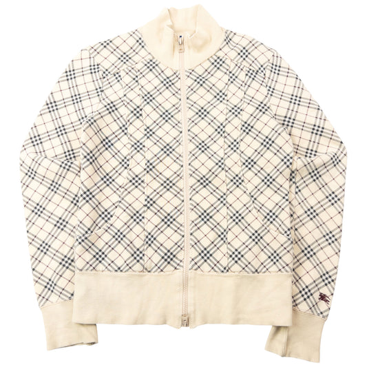 Vintage 2000s Burberry Blue Label Nova Check Zip Up Sweatshirt Womens Size M