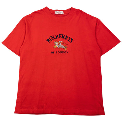 Vintage 90s Burberry Embroidered T Shirt Size M