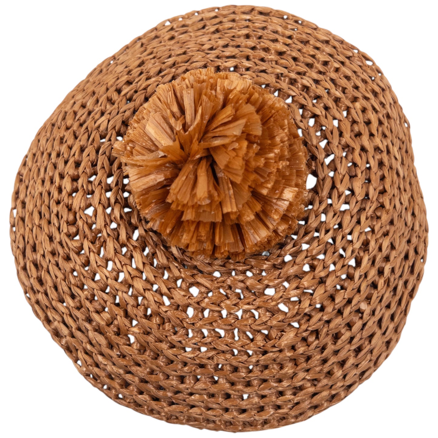 Vintage 2012 Burberry Prorsum Runway Wicker Pompom Hat
