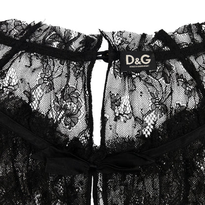 Vintage 2000s Dolce & Gabbana Lace Top Silk Dress Womens Size S