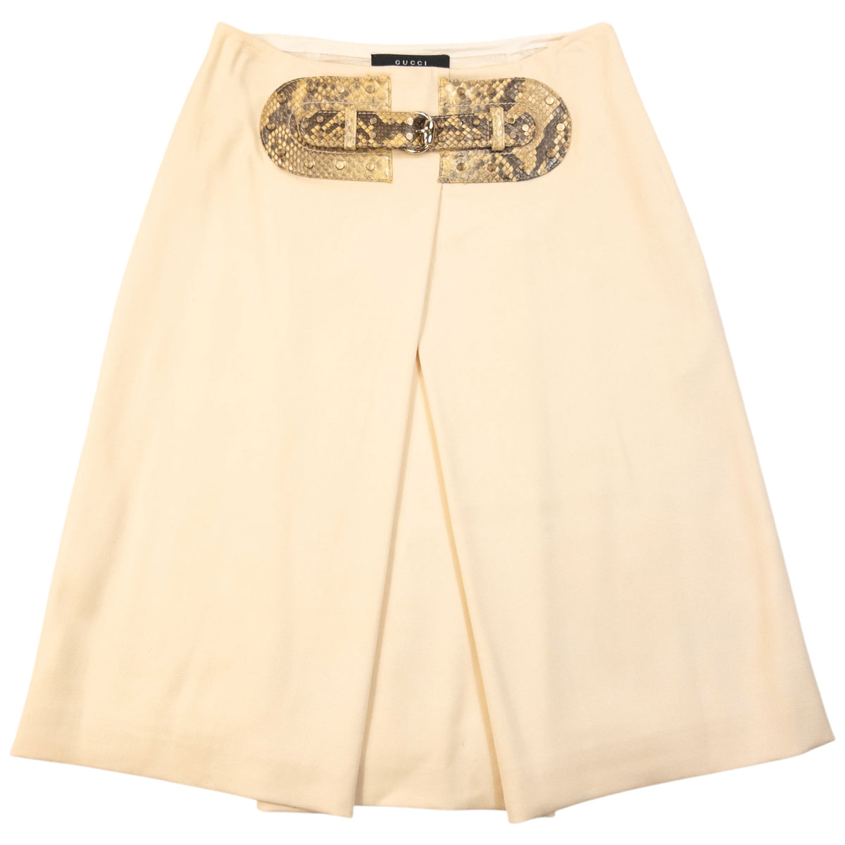 Vintage 2000s Gucci Snakeskin Buckle Skirt Womens Size W26