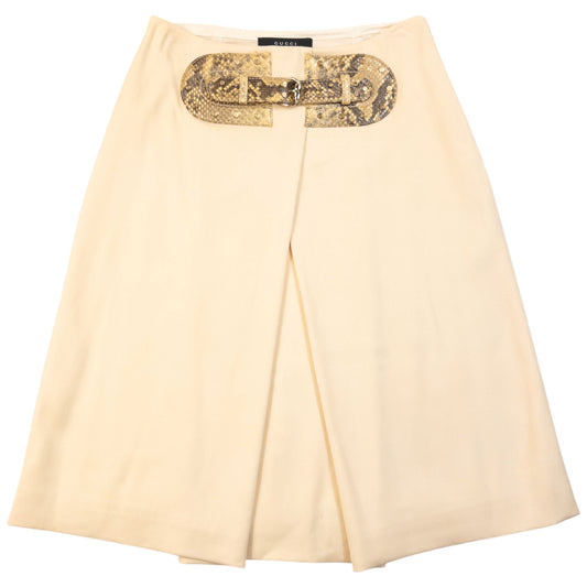 Vintage 2000s Gucci Snakeskin Buckle Skirt Womens Size W26