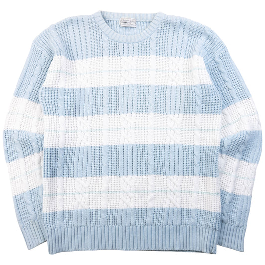 Vintage 80s Dior Striped Knit Jumper Size M