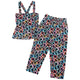 Vintage 80s YSL Yves Saint Laurent Heart Print Top & Trousers Set Womens Size XS